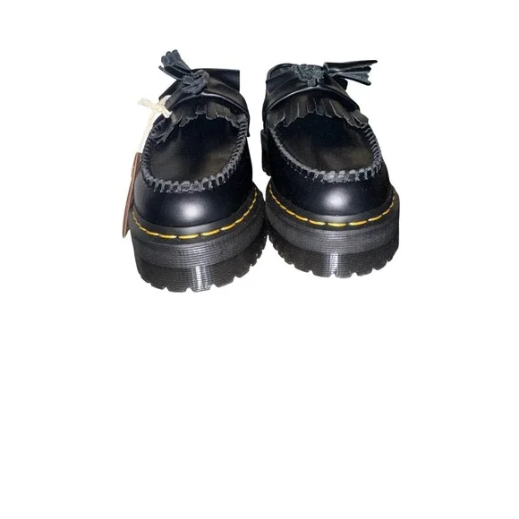 New w/Tags! Dr Martens Tassel Loafers Black Leather Platform Lug Sole Mens 8 - Picture 6 of 16